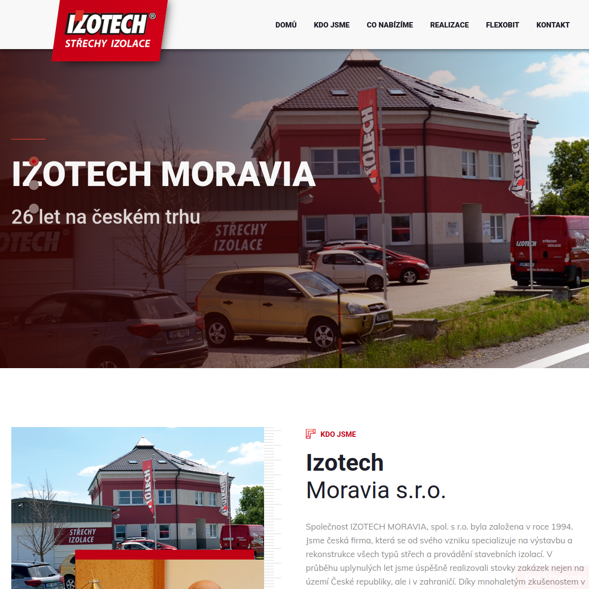 IZOTECH MORAVIA website