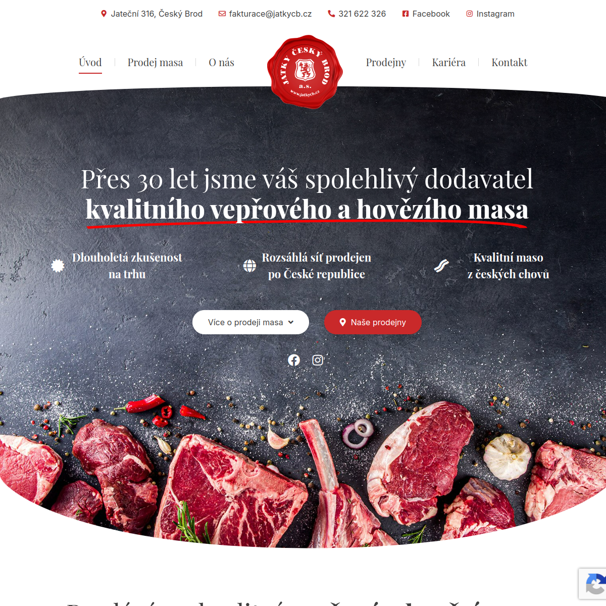 JATKY Český Brod website