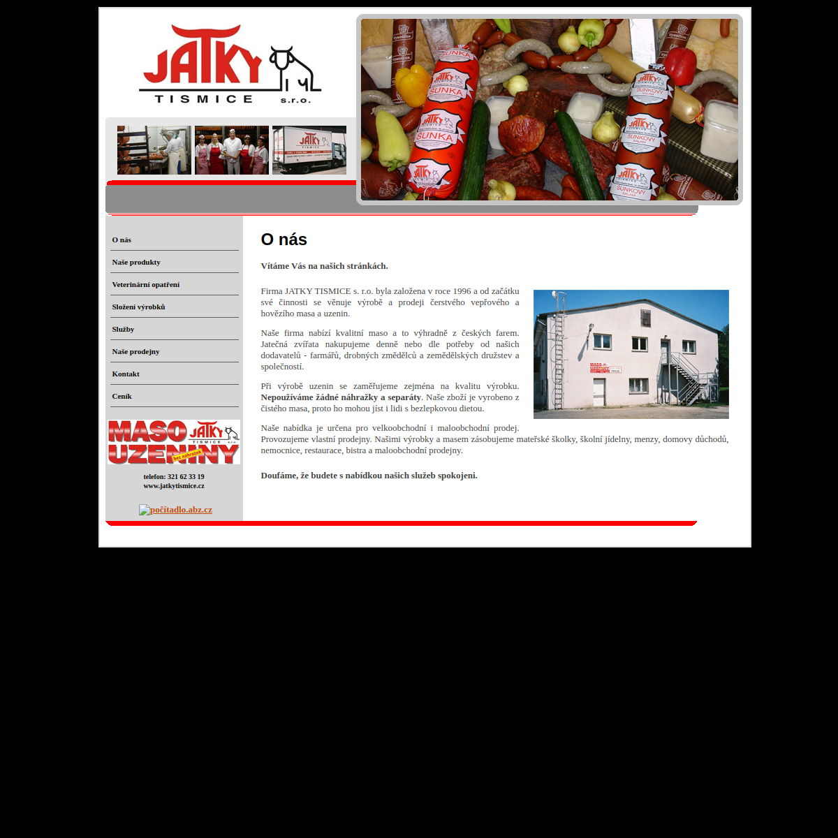 JATKY TISMICE, s.r.o. website