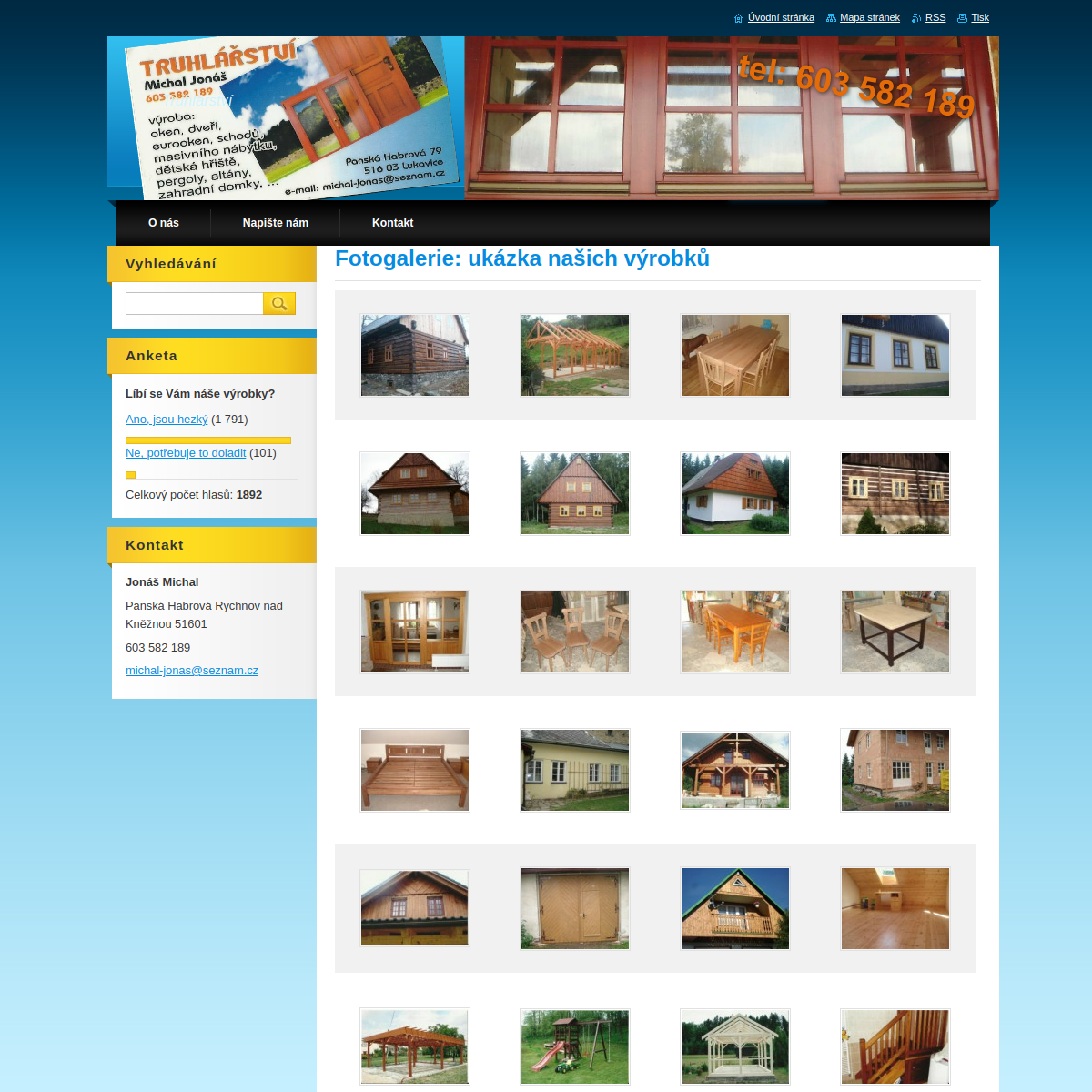 Truhlářství Michal Jonáš website