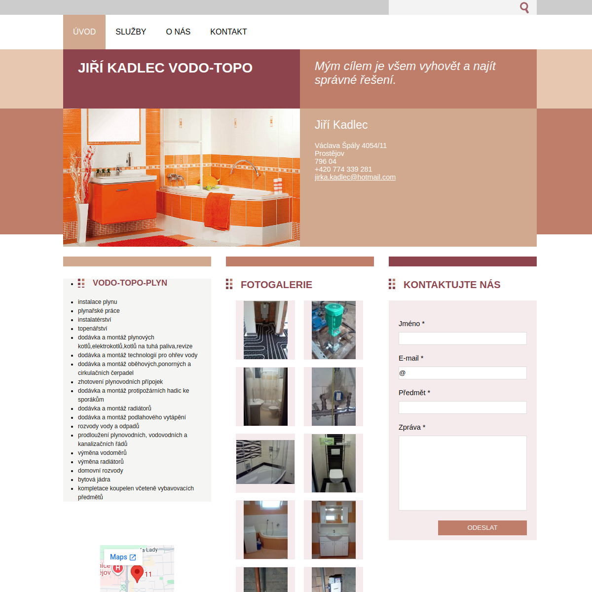 Jiří Kadlec VODO-TOPO website