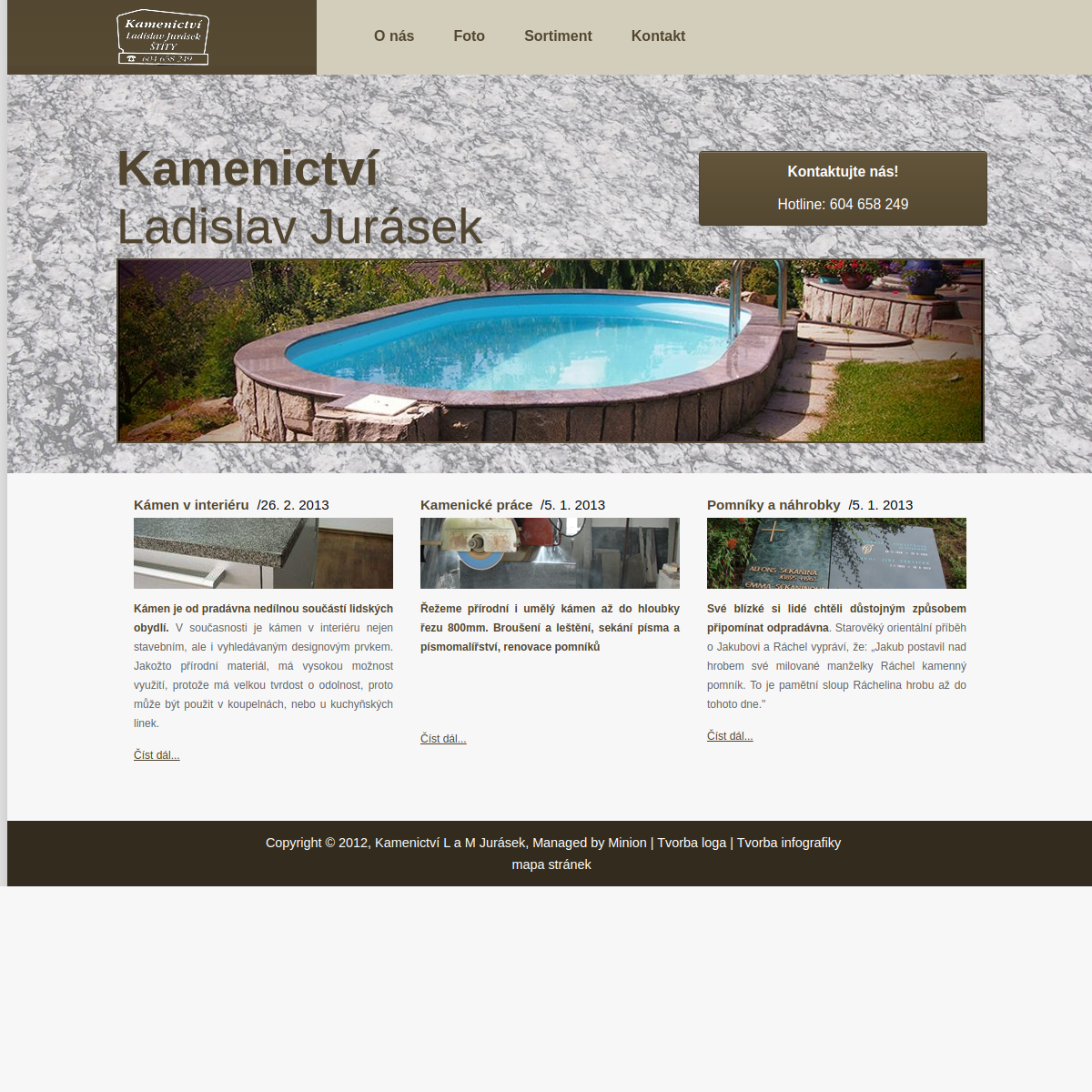 Kamenictví Ladislav Jurásek website
