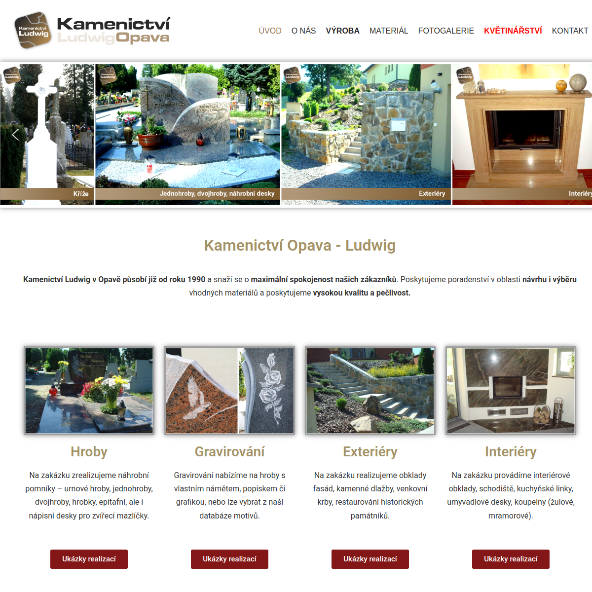 Kamenictví Ludwig website