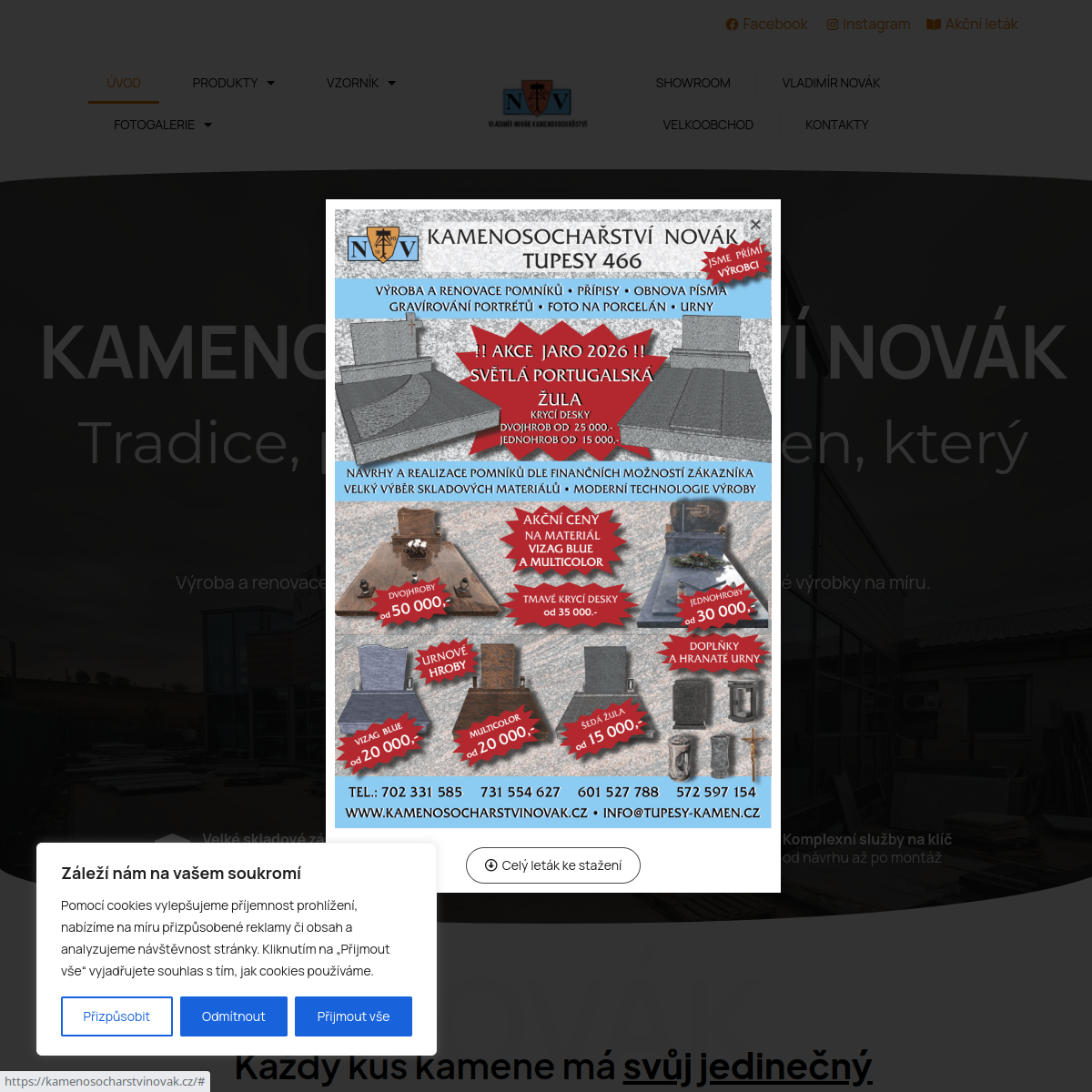 Kamenosochařství Vladimír Novák website