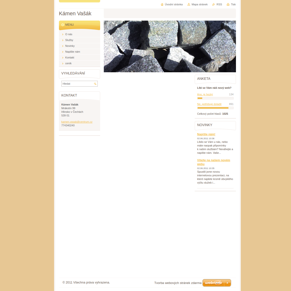 Kámen Vašák website