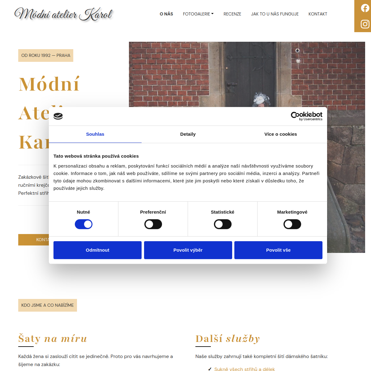 Módní atelier Karol website