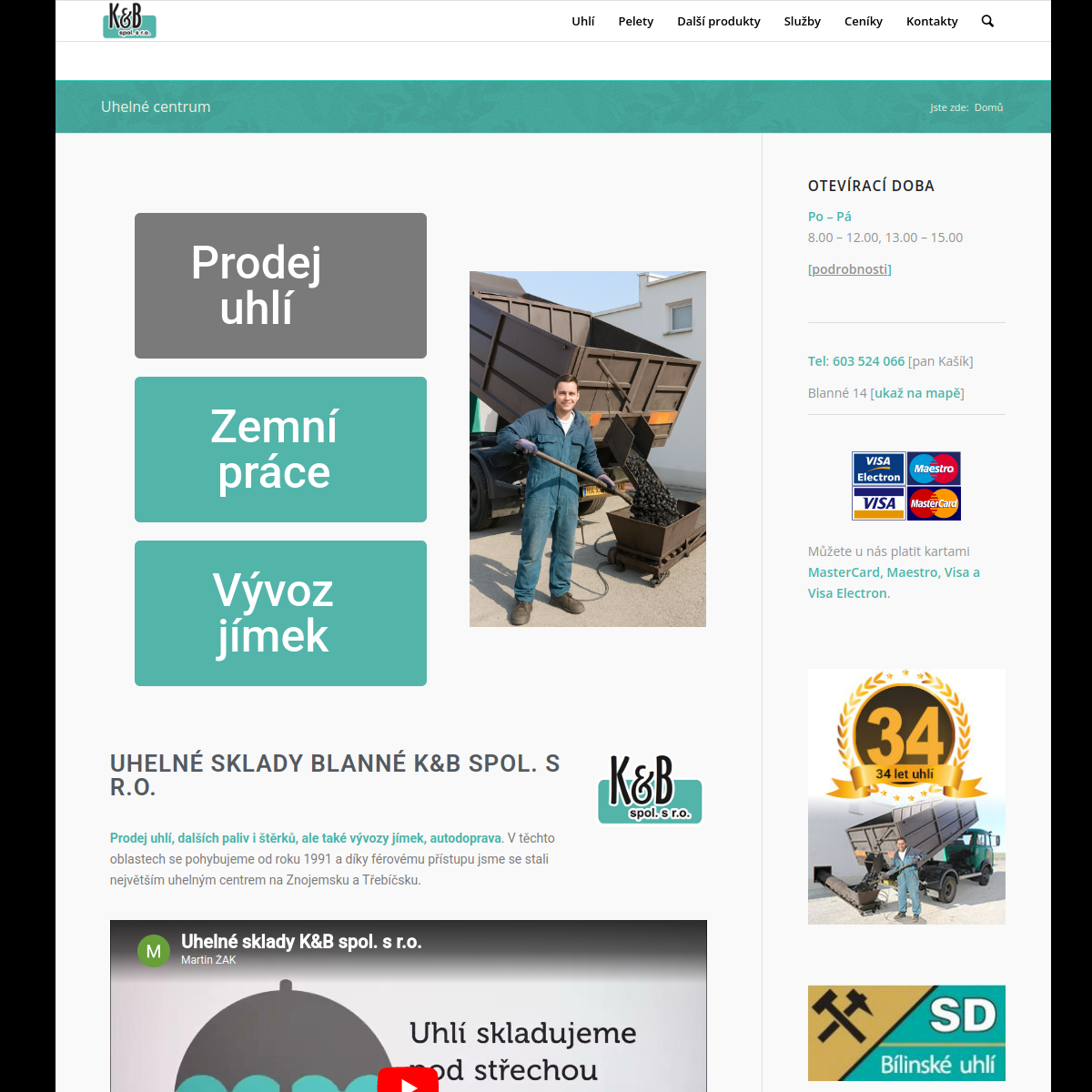 Uhlí Kašík K&B spol. s r.o. website
