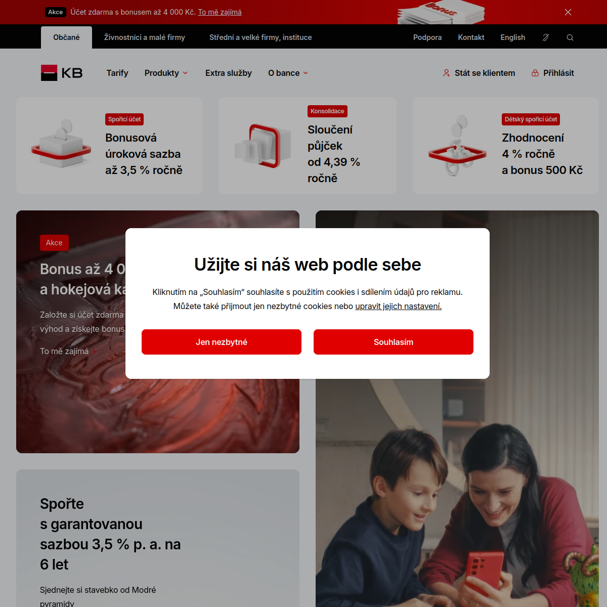 Komerční banka website