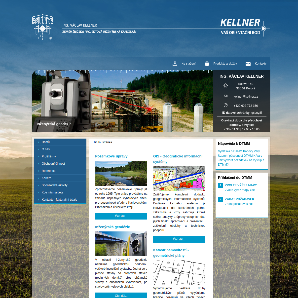 Geodetické práce Ing. Václav Kellner website