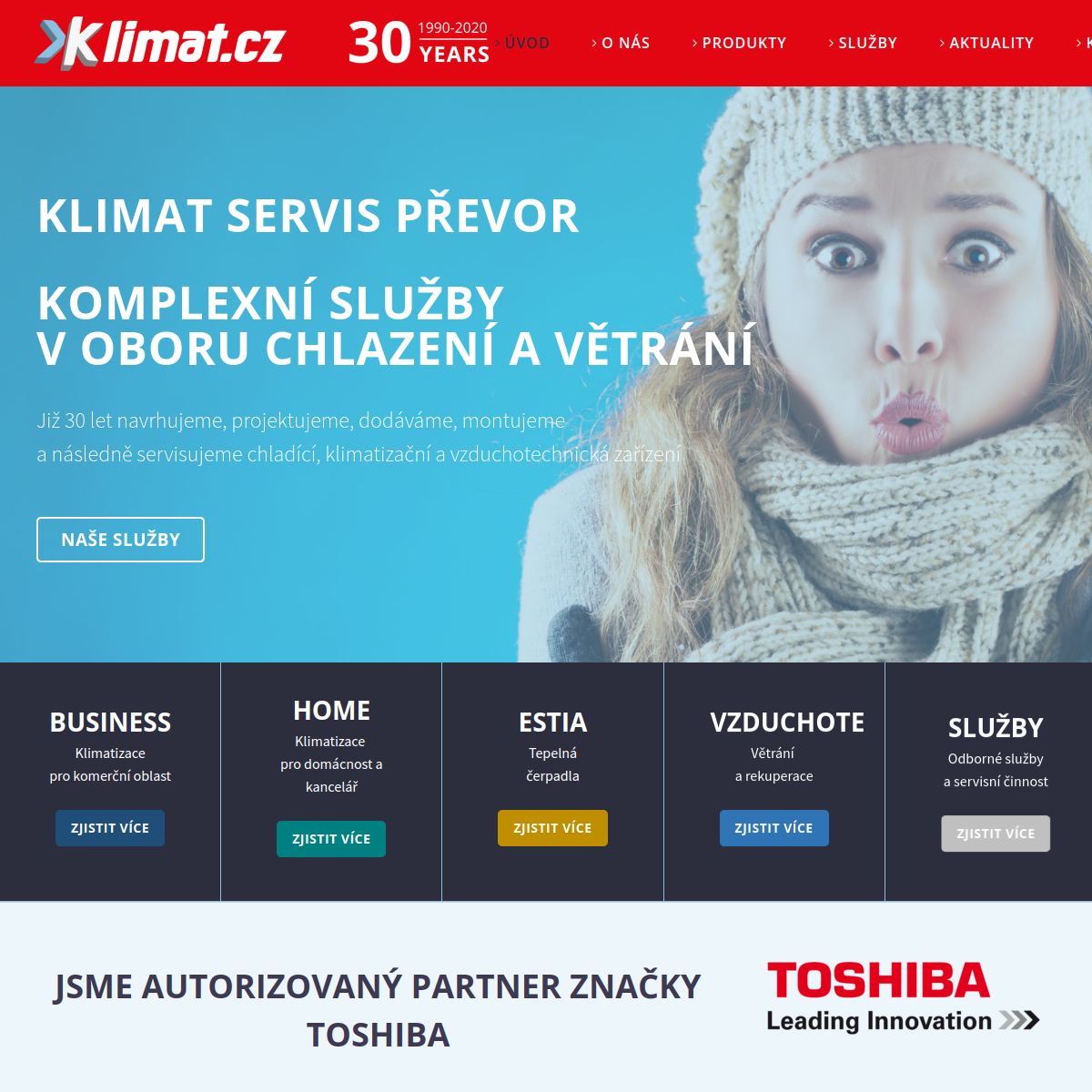 KLIMAT SERVIS PŘEVOR website