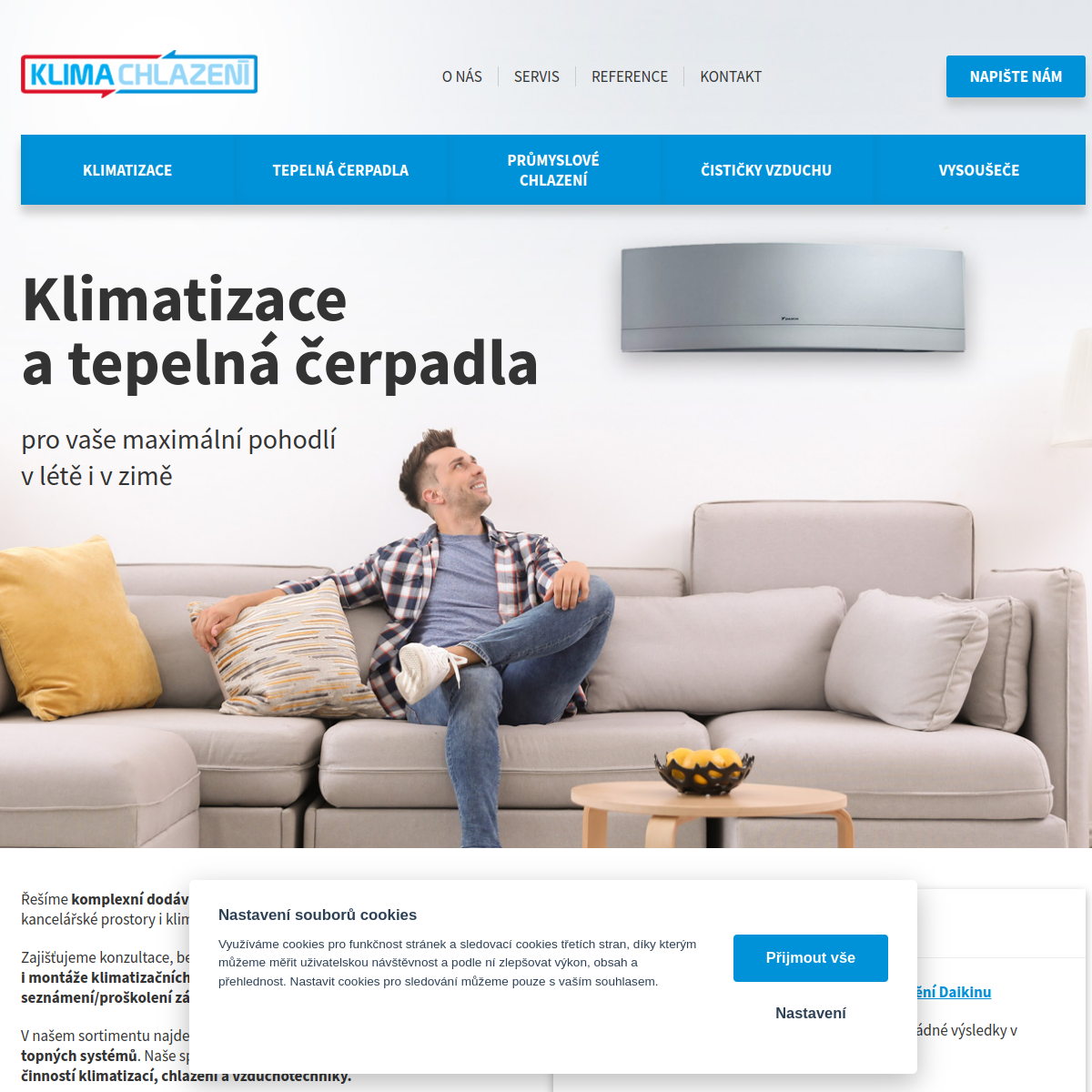 KLIMA CHLAZENÍ HK s.r.o. website