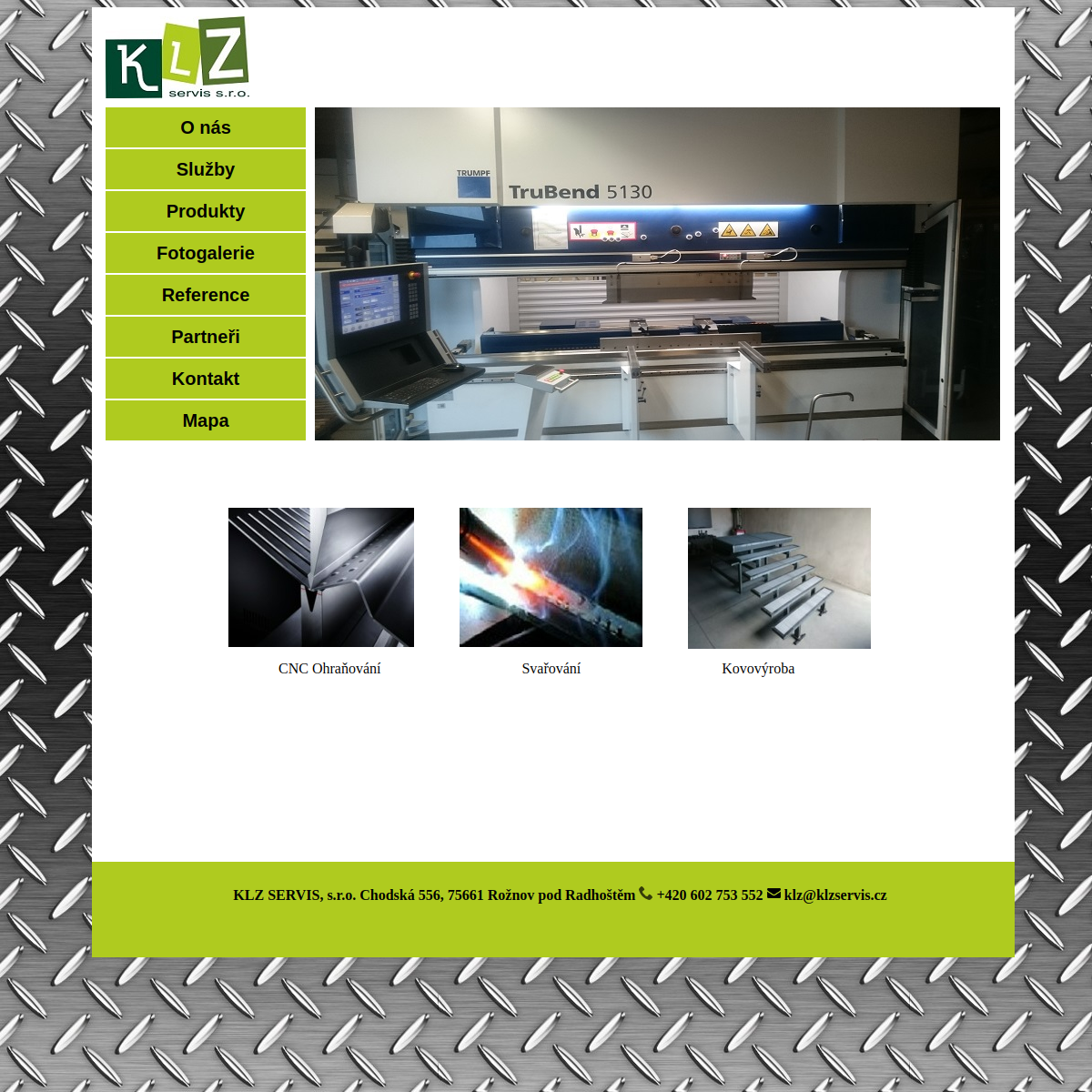 KLZ SERVIS, s.r.o. website