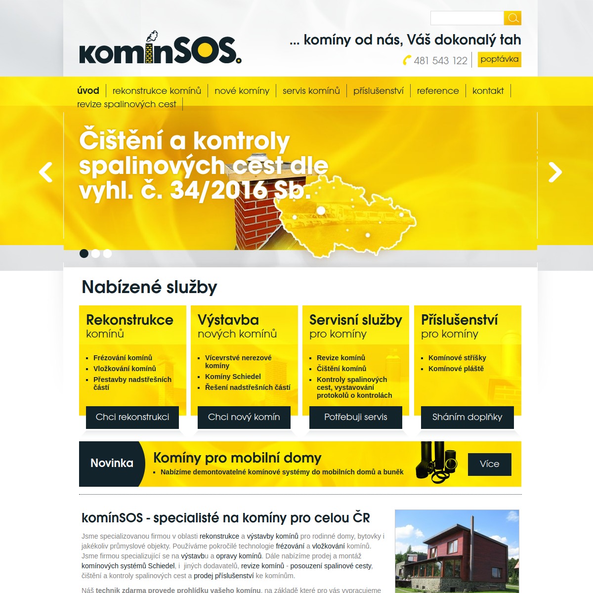 komínSOS. s.r.o. website