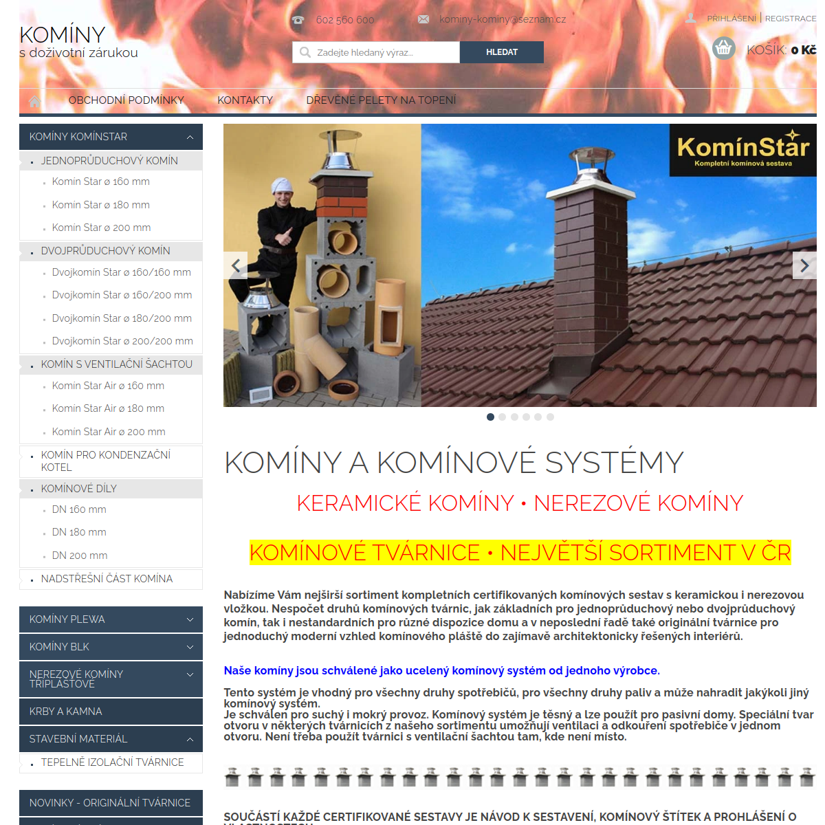 KOMÍN-STAV website