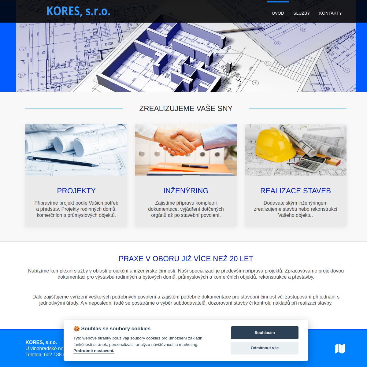 KORES, s.r.o. website