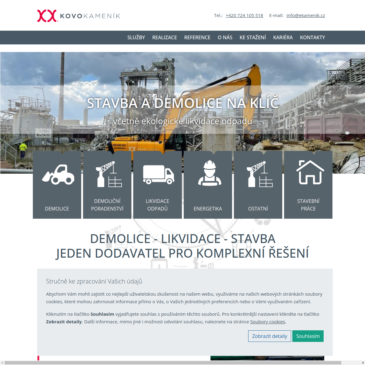 Kovo Kameník, s.r.o. website