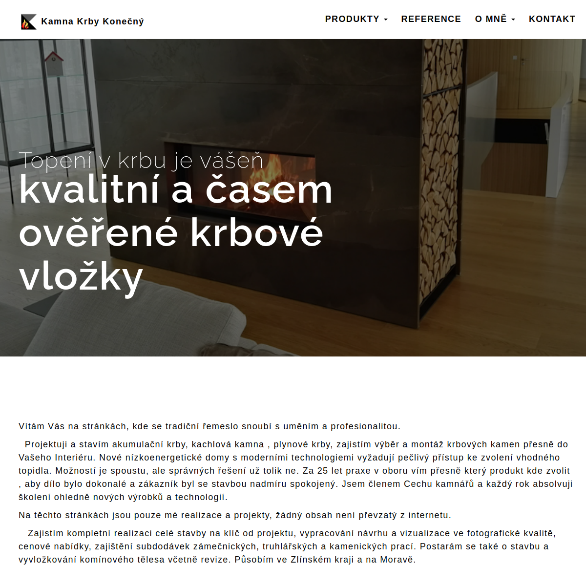 Kamna Krby Konečný website