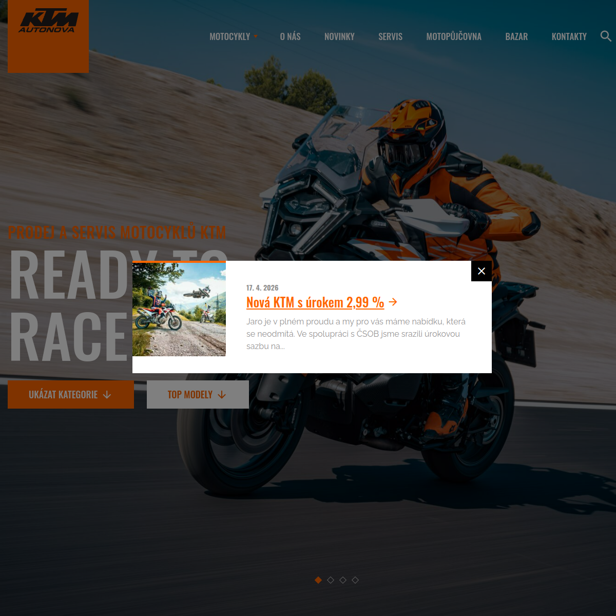 KTM AUTONOVA BRNO website