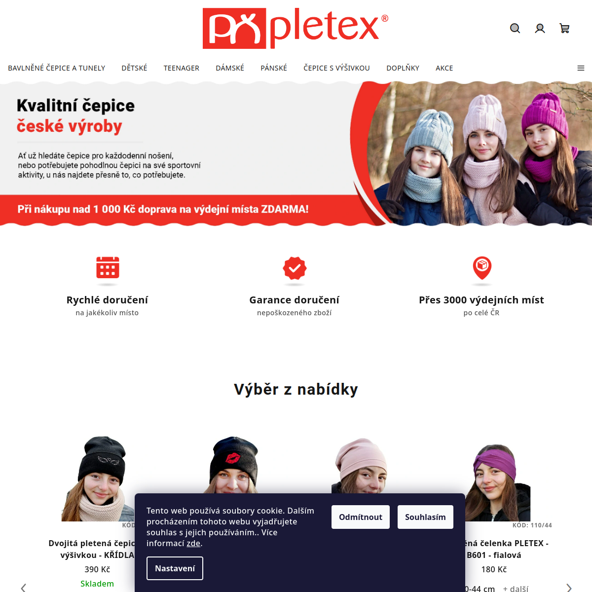 Kulichy.cz - PLETEX website