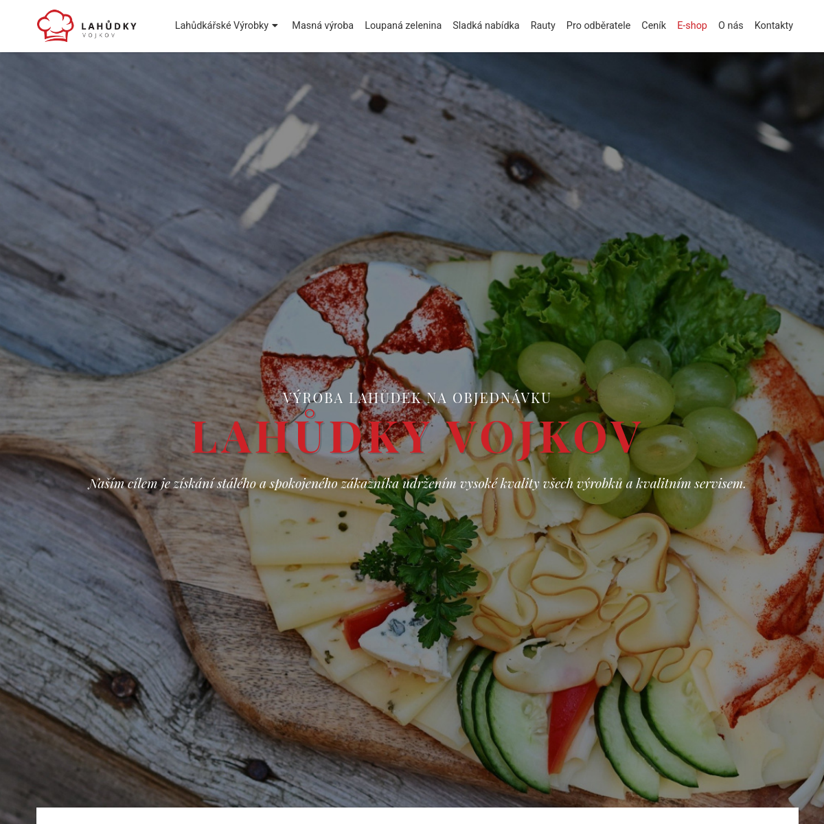Lahůdky Vojkov website