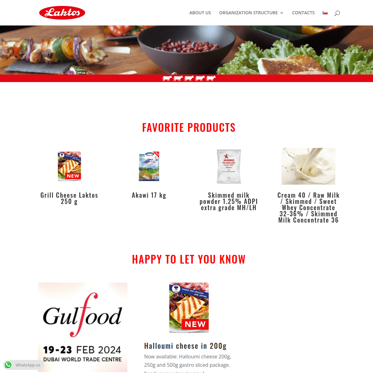 LAKTOS, a.s. website
