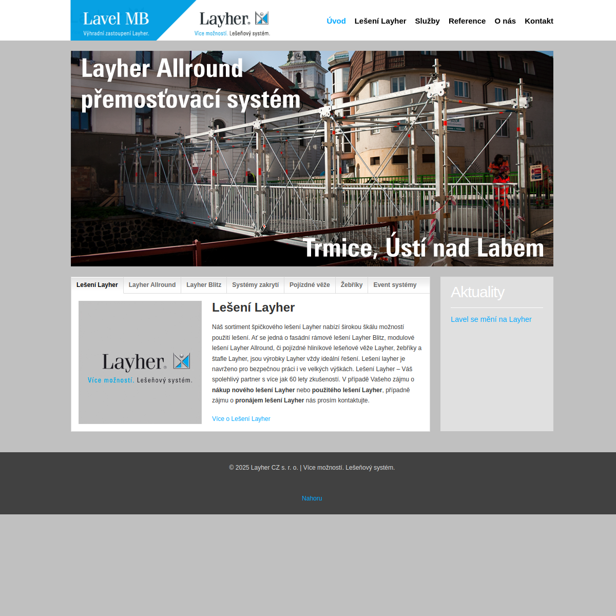 LAVEL MB - lešení Layher website