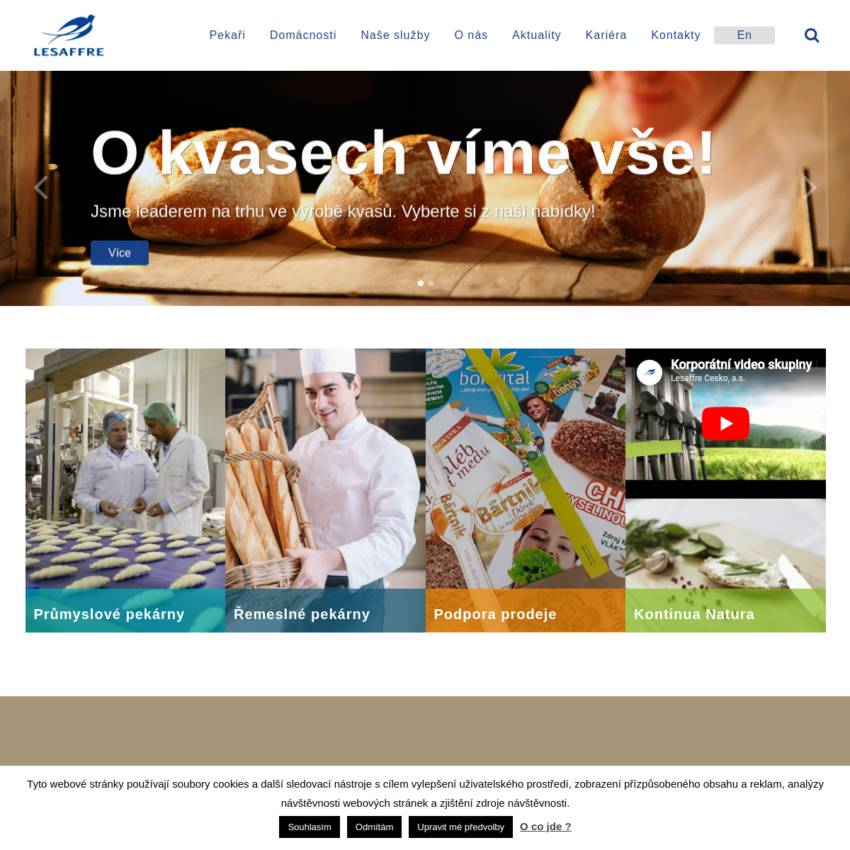 Lesaffre Česko, a. s. website