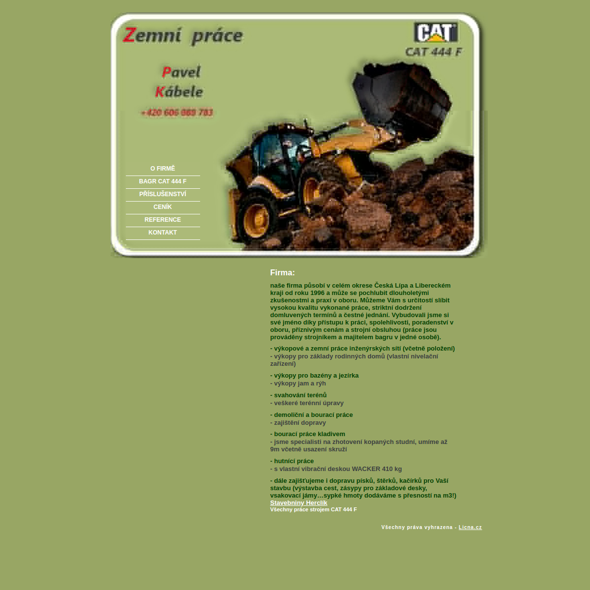 Zemní práce Pavel Kábele website