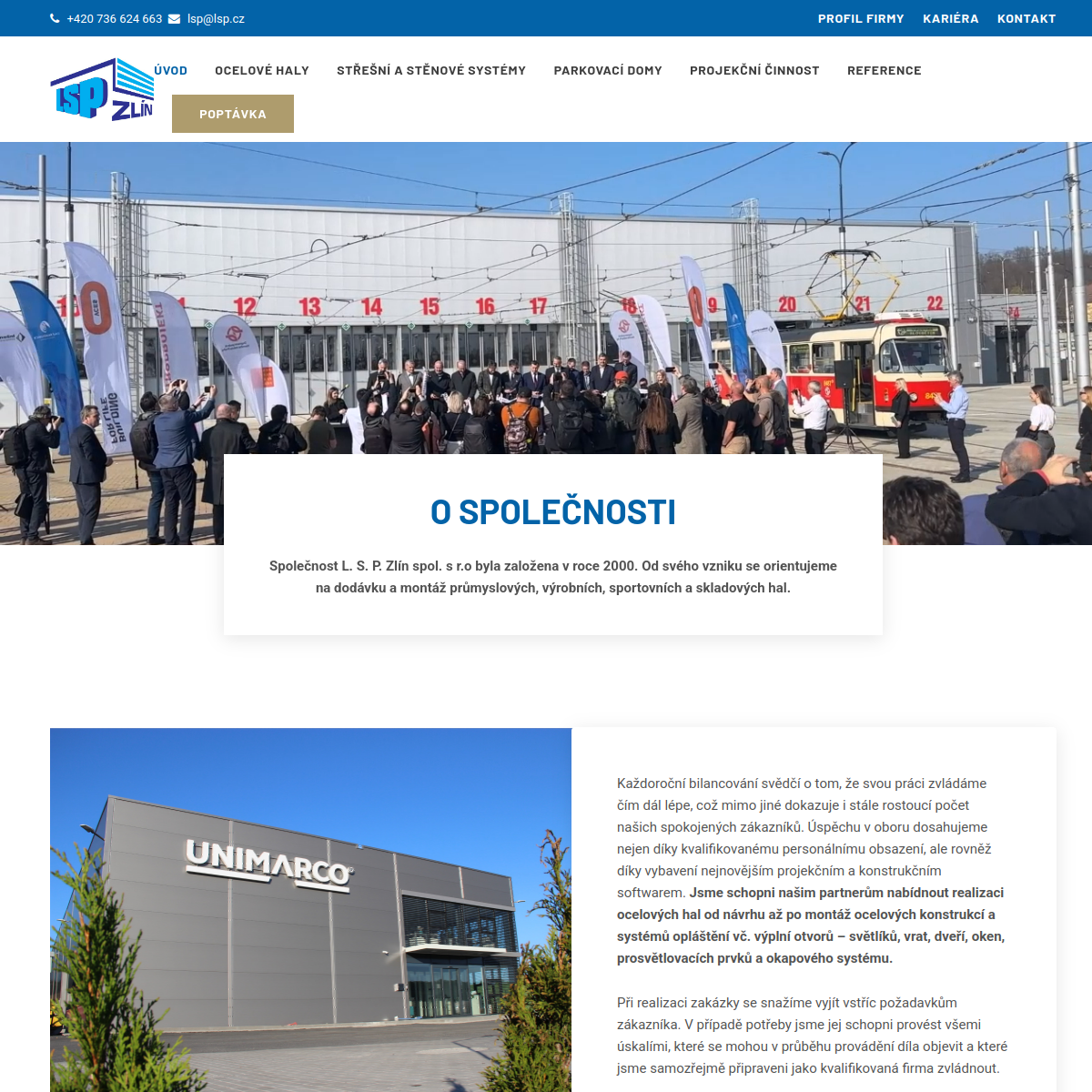 L.S.P. Zlín, spol. s r.o. website