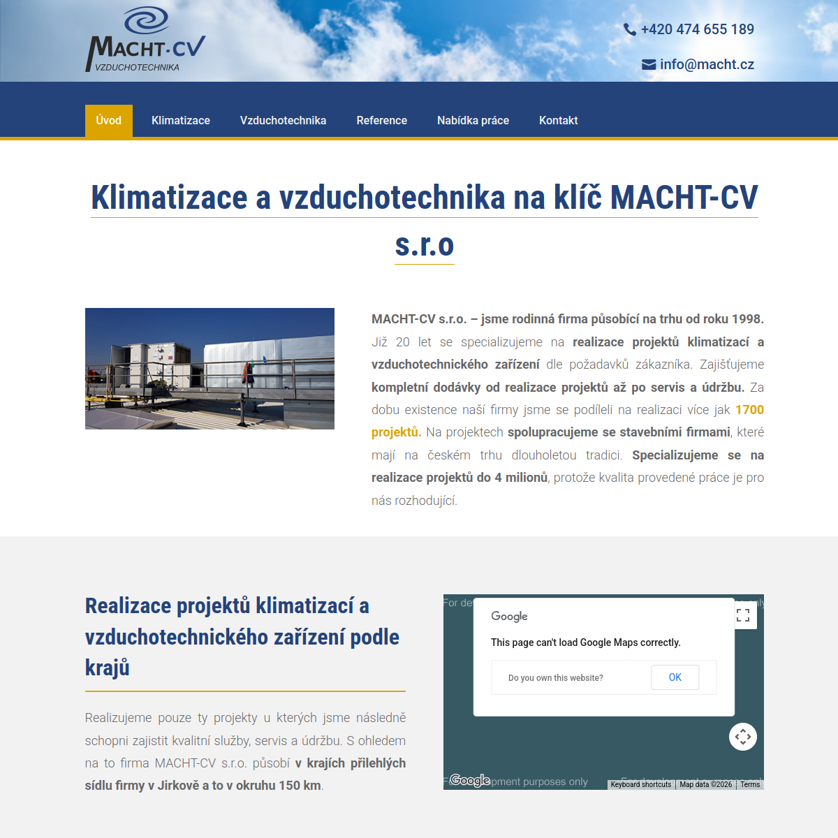 MACHT - CV, s.r.o. website