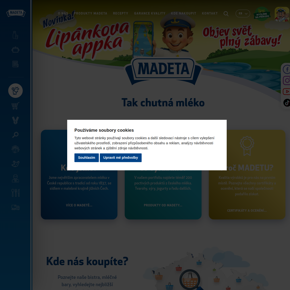 MADETA, a.s. website