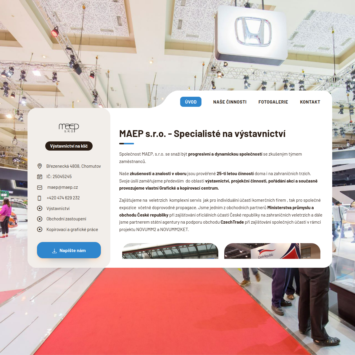 MAEP, s.r.o. website