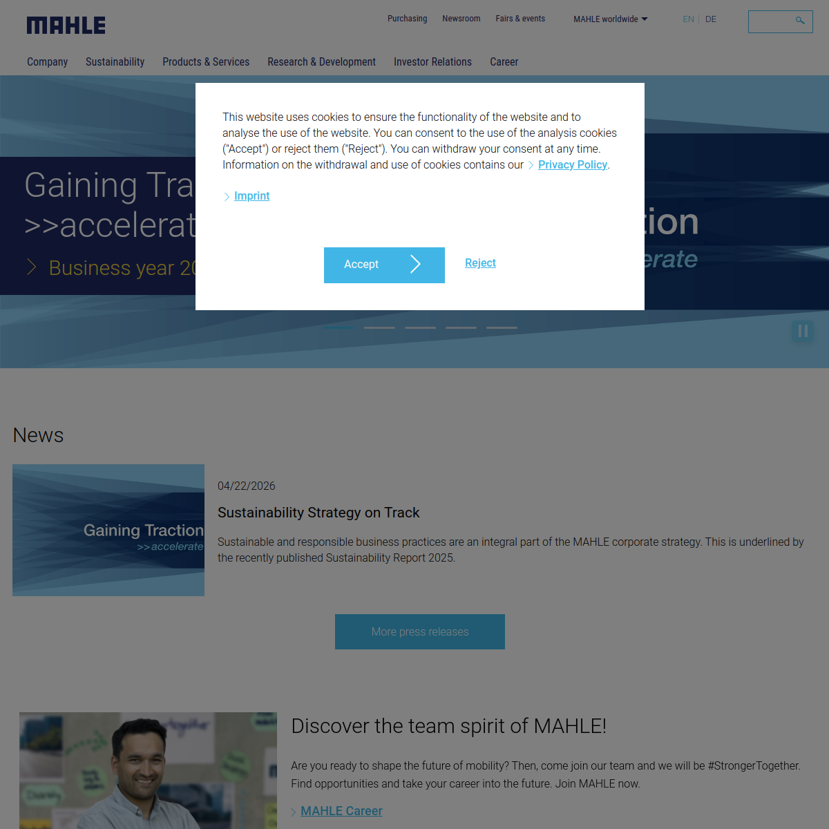 MAHLE website