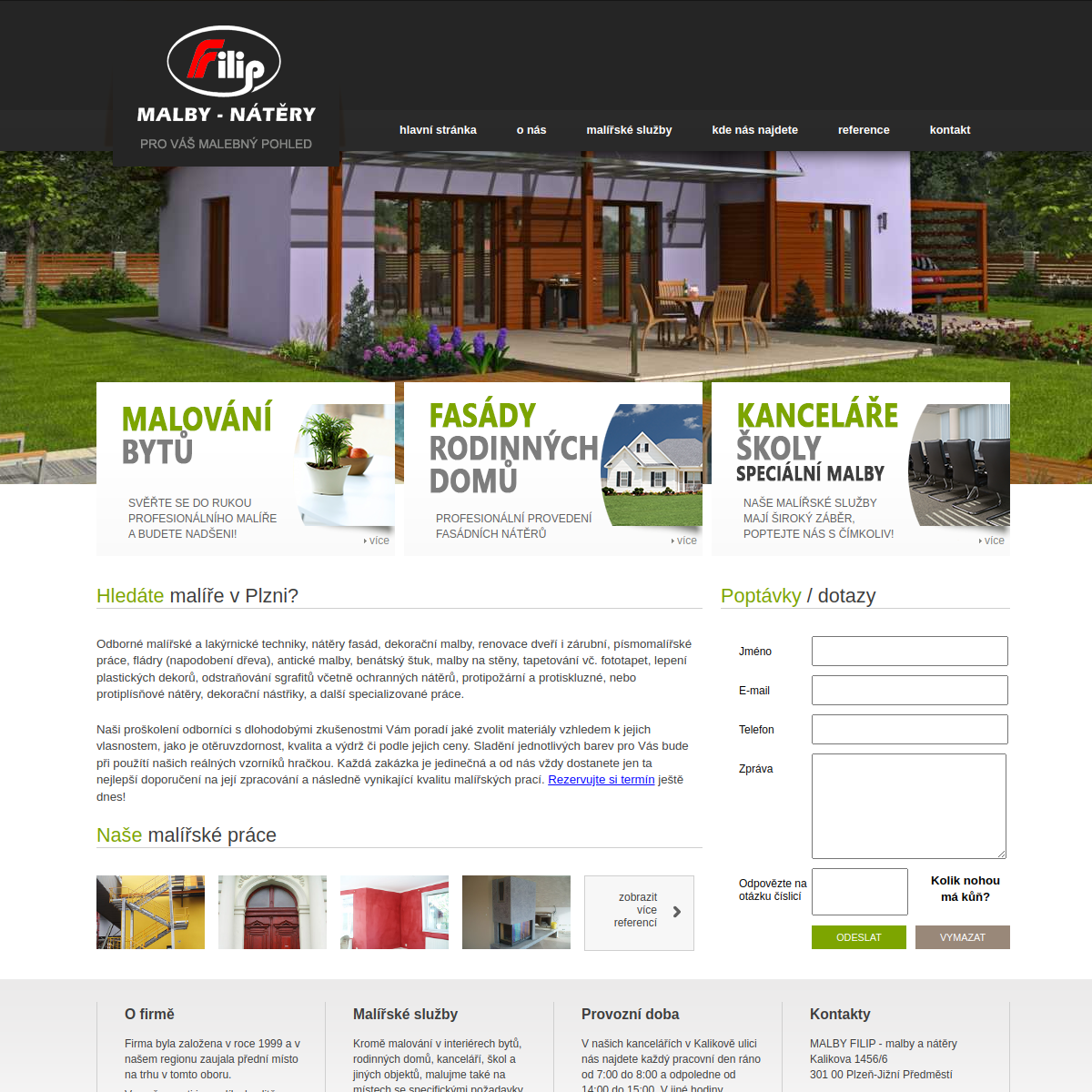 Filip malby - nátěry website