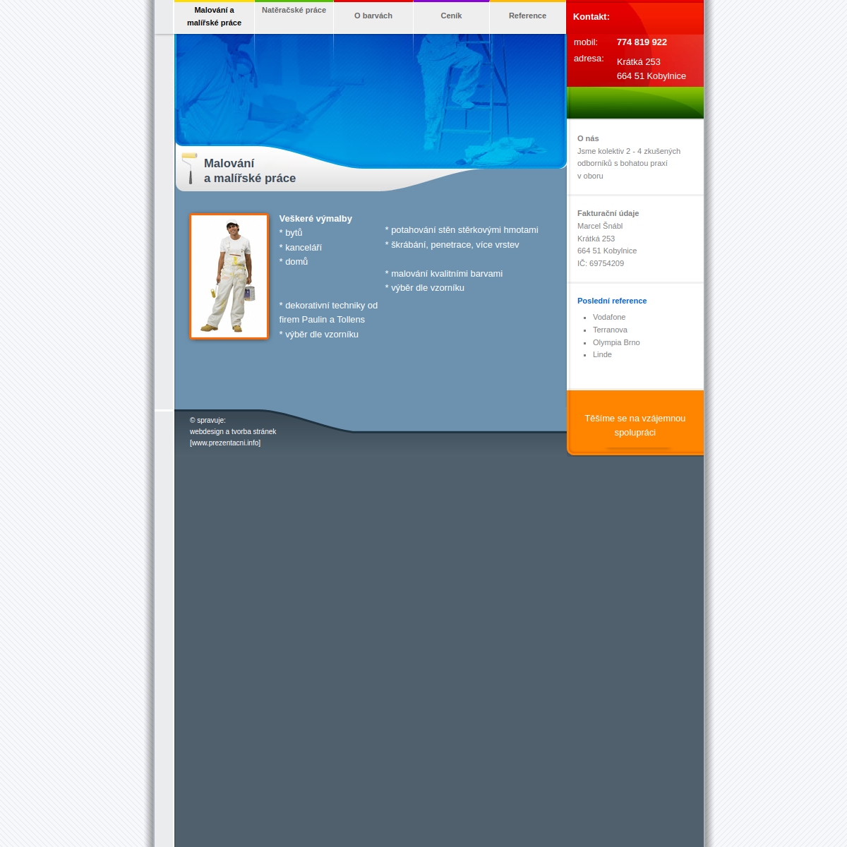 Marcel Šnábl - malířské práce website
