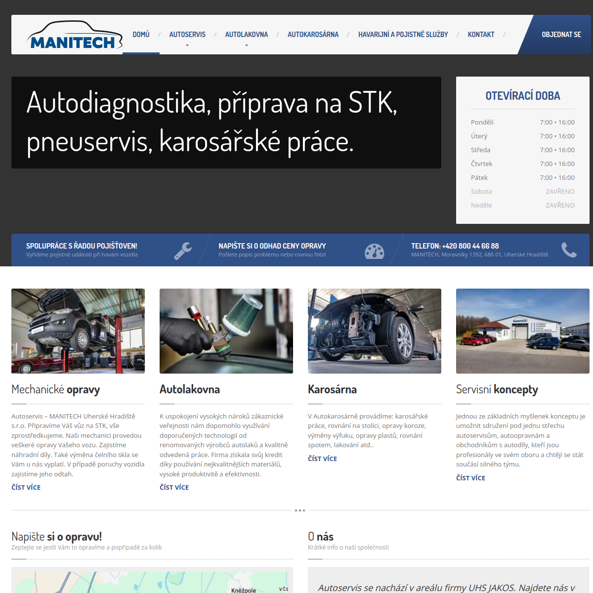 MANITECH Uherské Hradiště, s.r.o. website