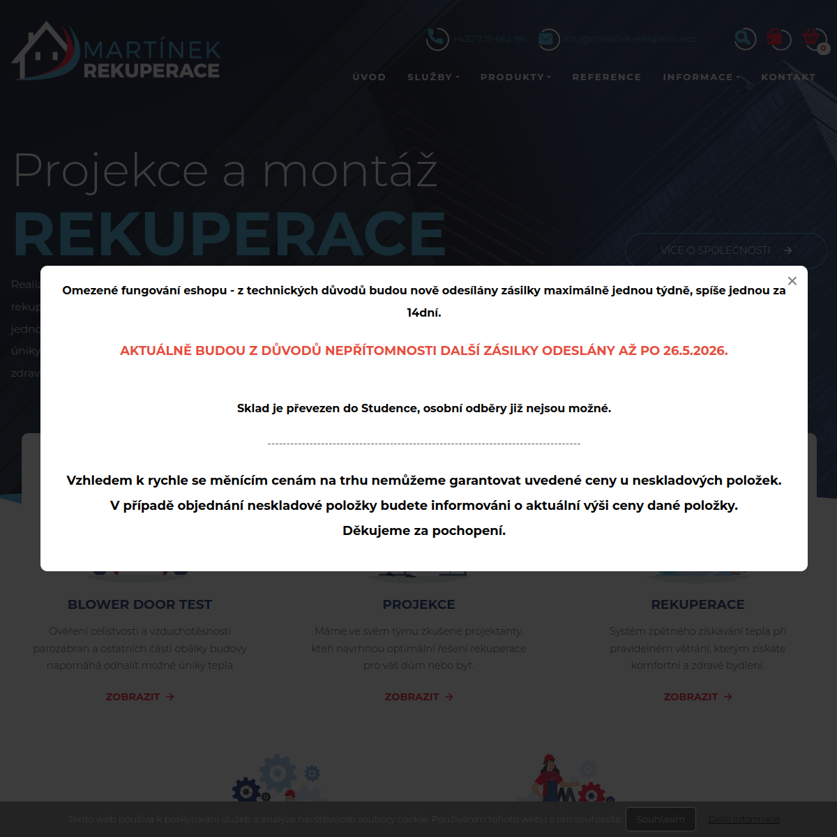Rekuperace Martínek website