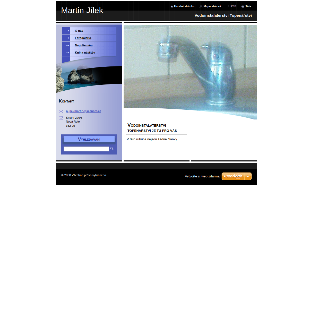 Martin Jílek - instalatérství website