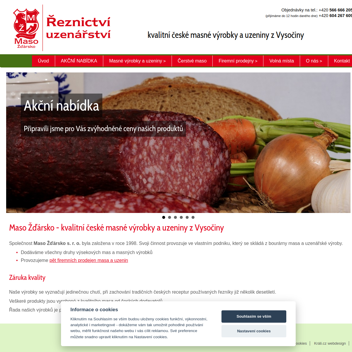 MASO ŽĎÁRSKO, s.r.o. website