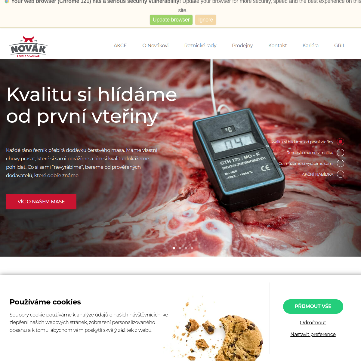 NOVÁK maso - uzeniny website