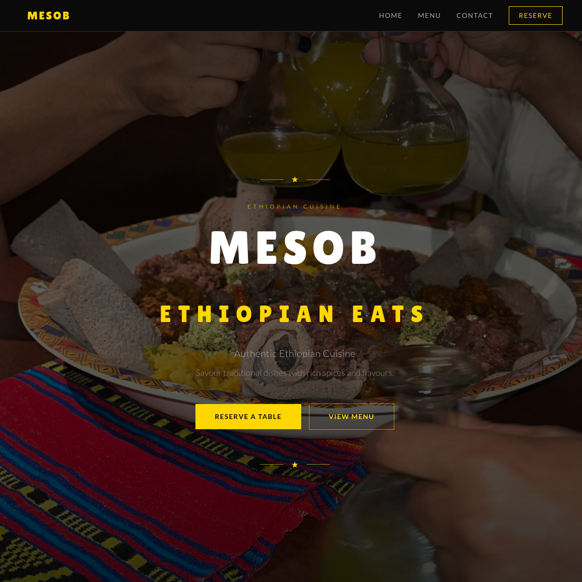 Mesob Ethiopian Eats homepage