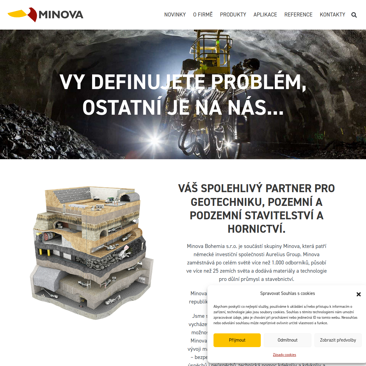 Minova Bohemia, s.r.o. website