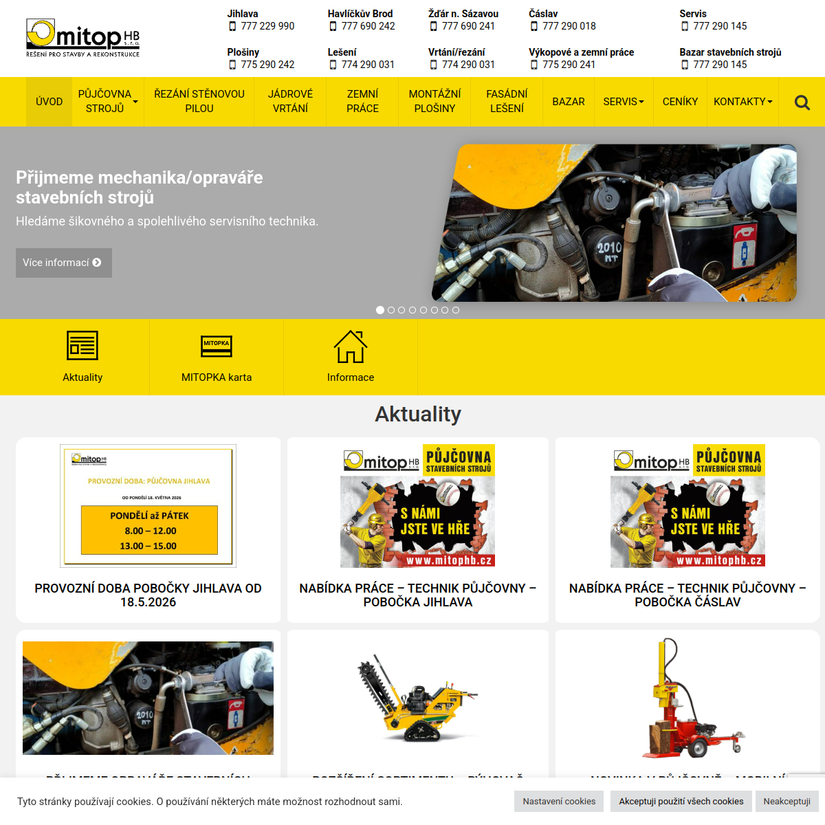 MITOP HB, s.r.o. website