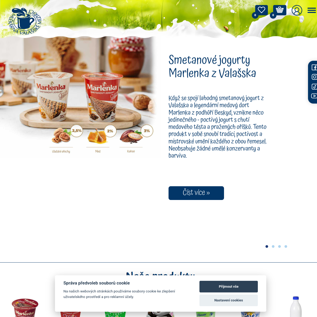 Mlékárna Valašské Meziříčí website