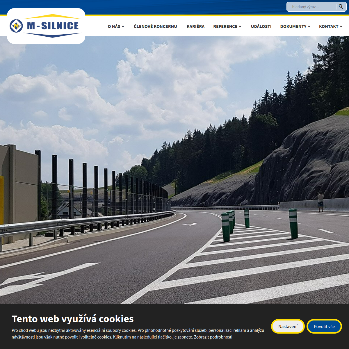 M - SILNICE, a.s. website