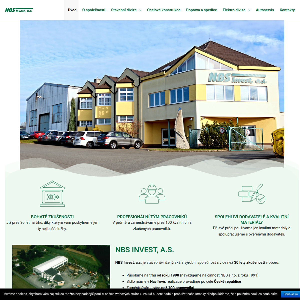 NBS invest - Ocelové konstrukce website