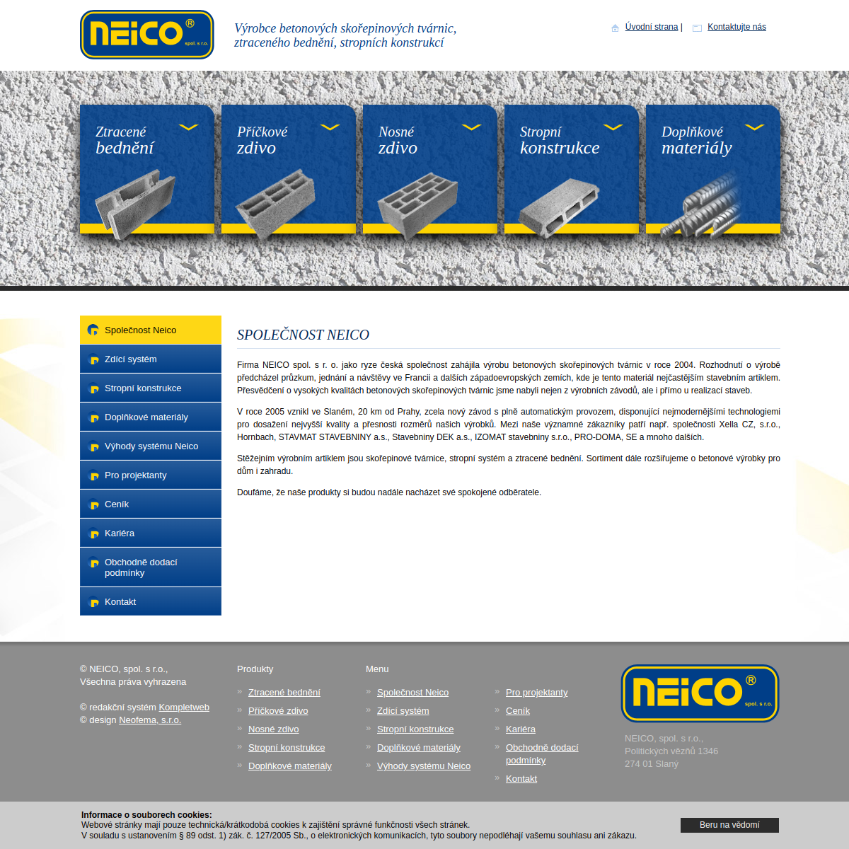 NEICO, spol. s r.o. website