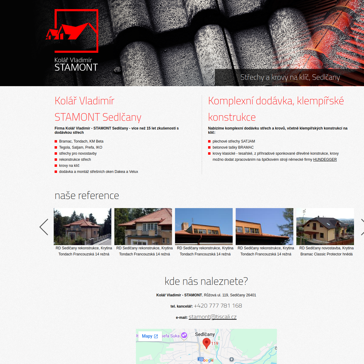 Vladimír Kolář - STAMONT website