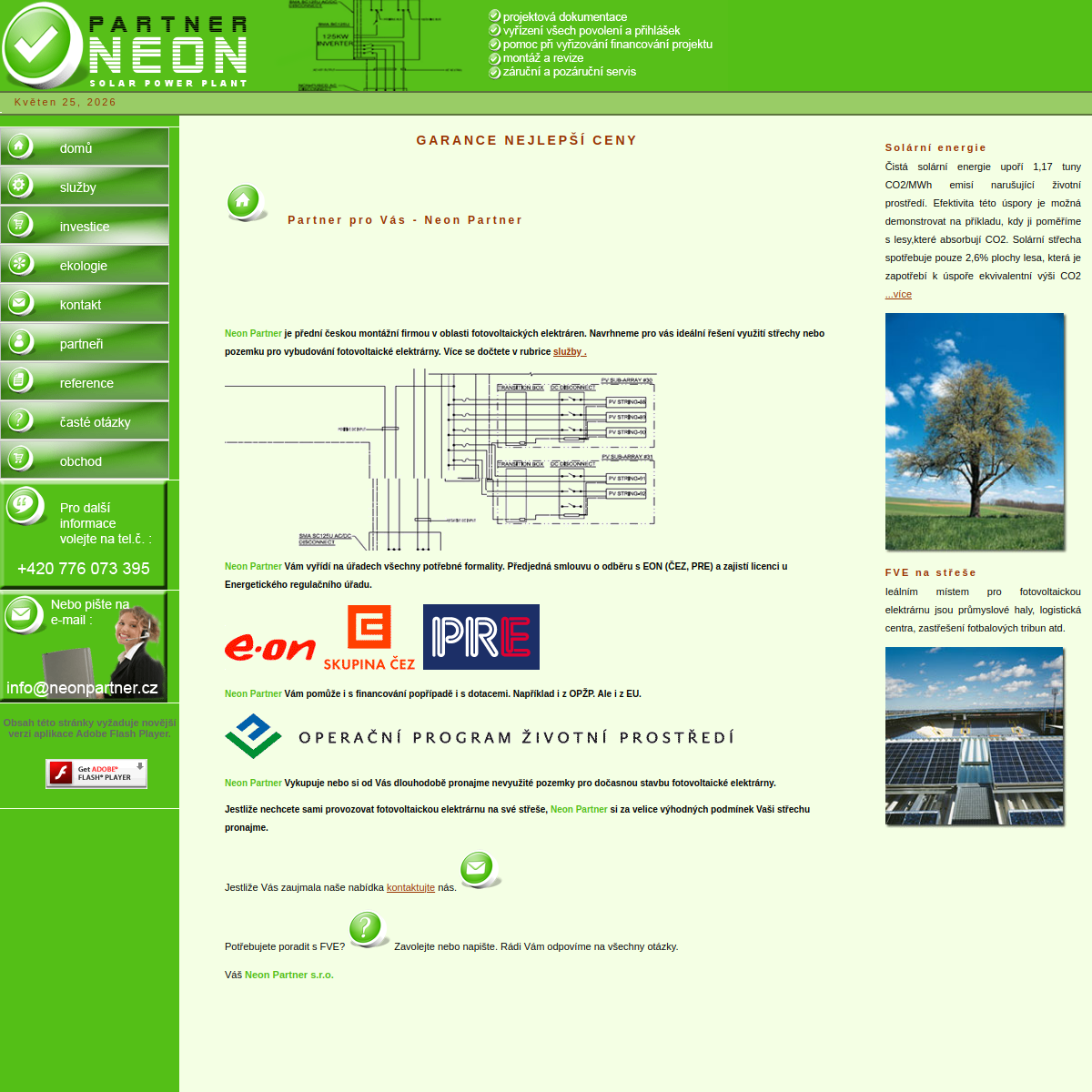 Neon Partner, s.r.o. website