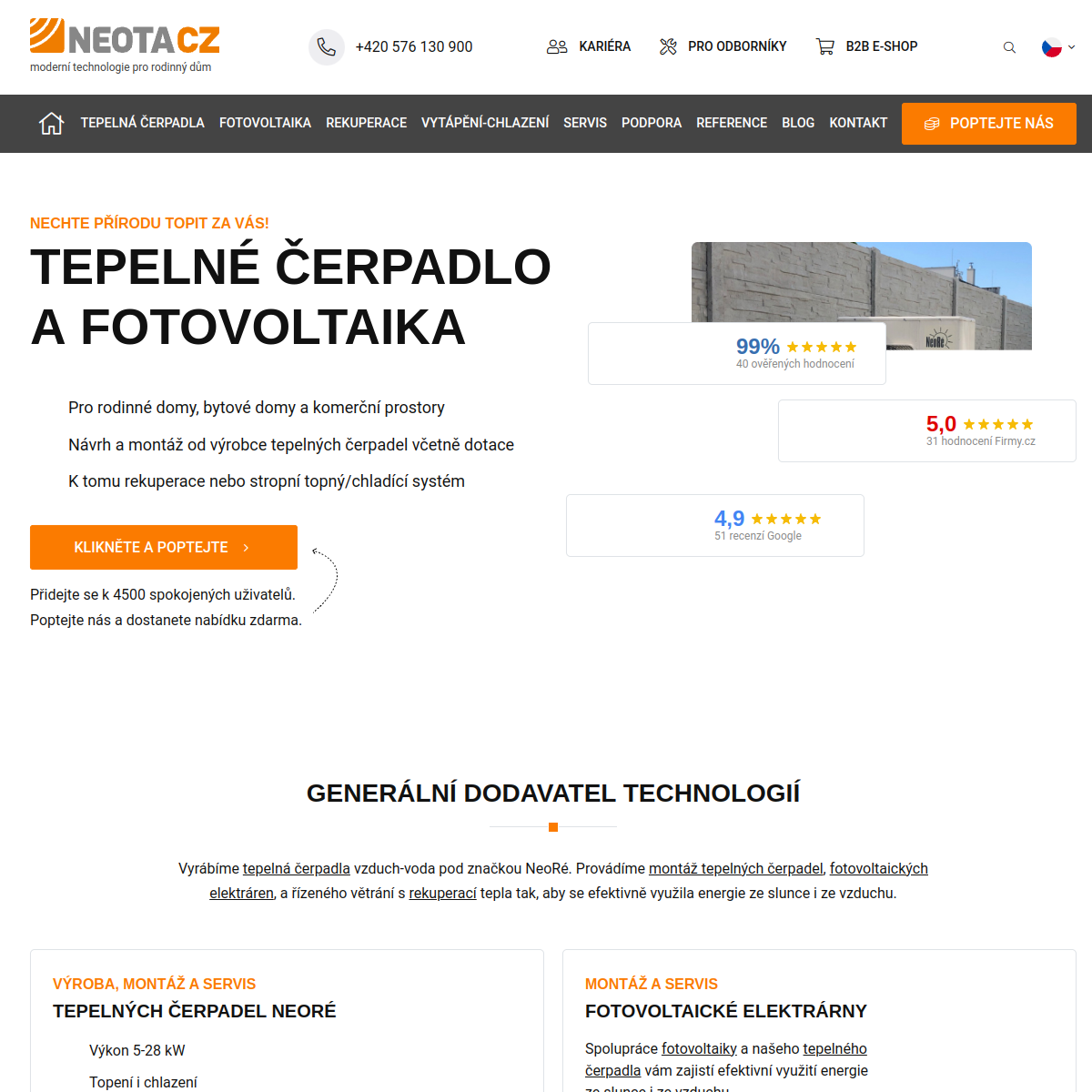 NEOTA CZ, s.r.o. website